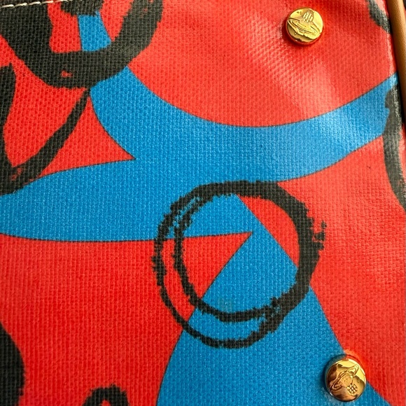 Vivienne Westwood Red and Blue Artistic Satchel - Picture 5 of 9